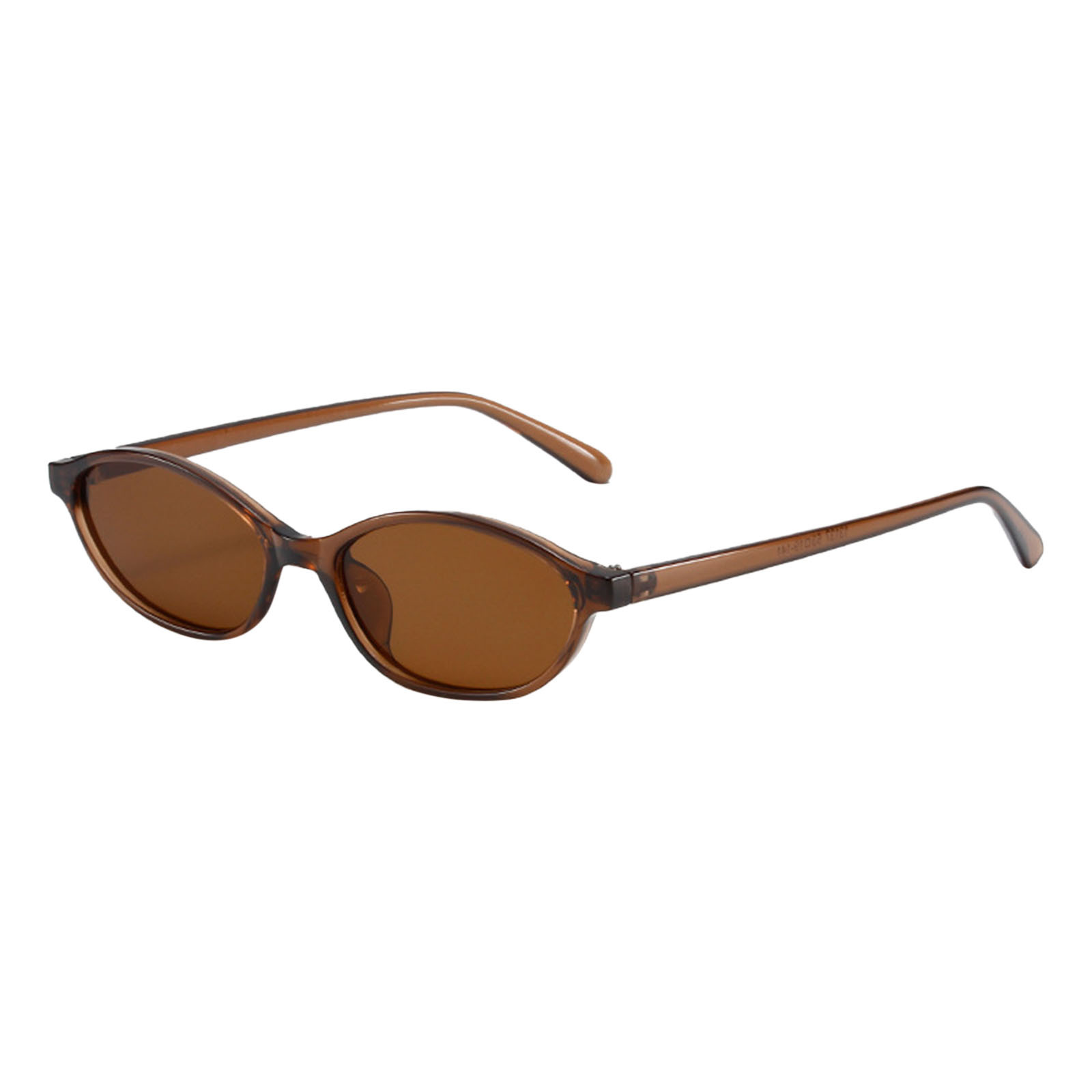 thumbnail image 2 of Trendy Negro Oval Gafas de sol Gradiente Lente Marrón Ronda Mujeres Hombres Gafas de sol Mujer 400, 2 of 2